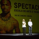 A presidente do Theatro Municipal do RJ Carla Camurati e o presidente da Spectaculu Gringo Cardia (Créditos: Matheus Meira)