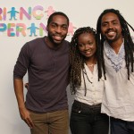 Lázaro Ramos, Juliana Xavier e o coordenador pedagógico da Spectaculu Rogério José de Souza (Foto: Julianne Gouveia)