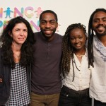 A coordenadora do Núcleo de Trabalho Carla Vilardo, Lázaro Ramos, Juliana Xavier e Rogério José de Souza (Foto: Julianne Gouveia)