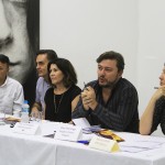 O diretor de Artes do British Council Brasil Luiz Coradazzi media a Mesa 1, que contou com participação do diretor da Cultural Skills Unit do British Council Simon Dancey, da diretora do High House Production Park Andrea Stark, do jovem formado em Adereços 2014 na Spectaculu Ipojucan Ícaro e da vice-presidente da Spectaculu Marisa Orth (Foto: Pedro Werneck)